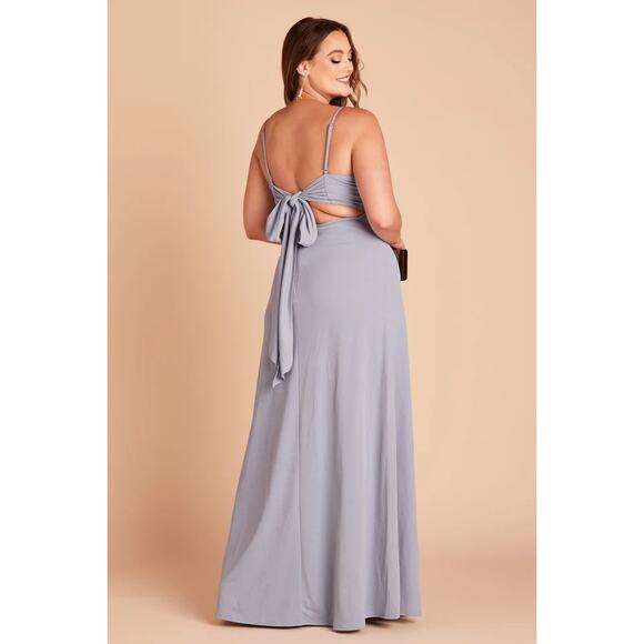 Birdy Grey Dresses & Skirts - NEW Birdy Grey Benny Bridesmaid Wedding Dress Crepe Tie Back Dusty Blue Large